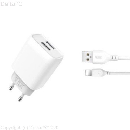 XO 2-port USB wall charger L57 2.4A+Lighting cable Cijene