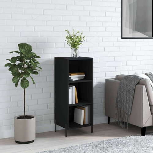  Komoda crna 34 5 x 32 5 x 90 cm od konstruiranog drva Slike