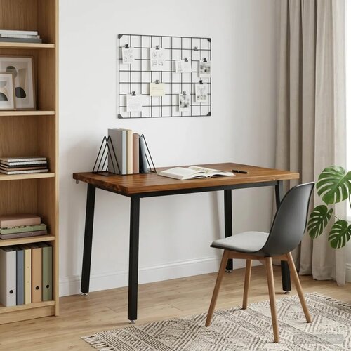  120 x 70 x 75 cm Čvrsto drvo akacije Prirodna i crna Pravokutni - Prirodna i crna 120 x 70 x 75 cm Četvrtasto Slike