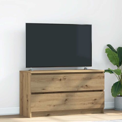 VidaXL TV omarica artisan hrast 100x35x54 cm inženirski les Slike