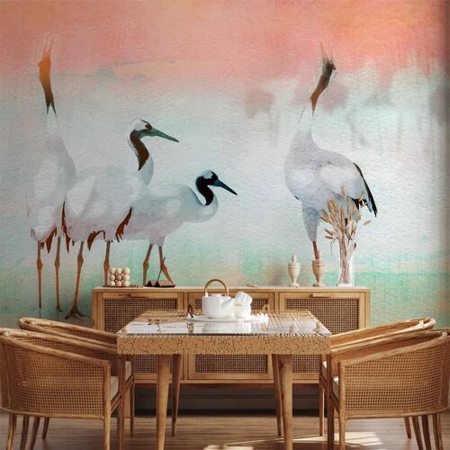  Foto tapeta - Cranes in Pastels 400x280 Standard Slike