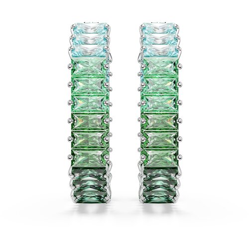 Swarovski Uhani svetlo modra / jelka / svetlo zelena / srebrna Slike