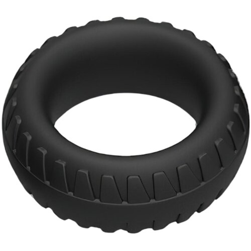 Pulselock Forge - silikonski obroček za penis z vzorcem pnevmatike (črn) - 30 mm Cene