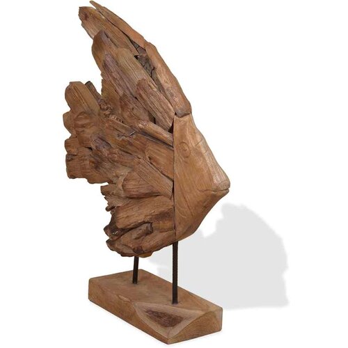  Riba Skulptura od tikovine 40x12x57 cm Slike