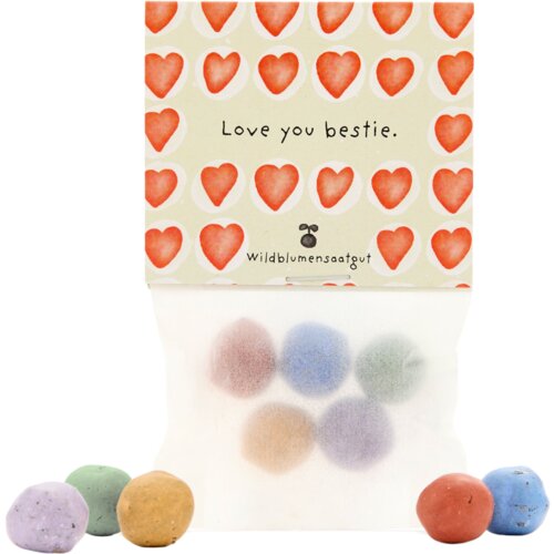  Semenske kroglice s sporočilom &amp;quot;Love You Bestie&amp;quot; - 1 pkt. Slike