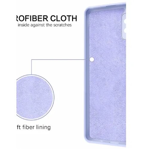 Onasi Silikonski ovitek Liquid Ring za Samsung Galaxy A03s A037 - moder Slike