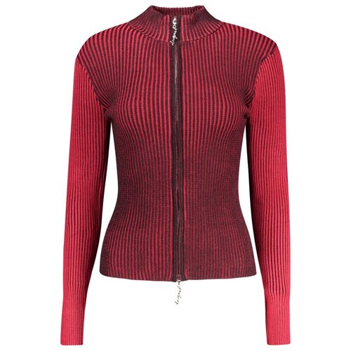 Desigual Bloody ženski kardigan s visokim ovratnikom crveni Cijene