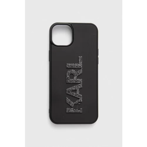 Karl Lagerfeld Etui za telefon iPhone 15 Plus / 14 Plus 6.7" črna barva