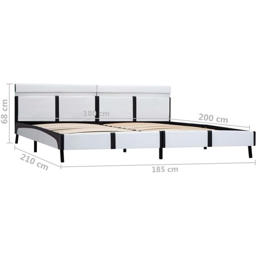  Okvir za krevet od umjetne kože LED bijeli 180 x 200 cm Slike