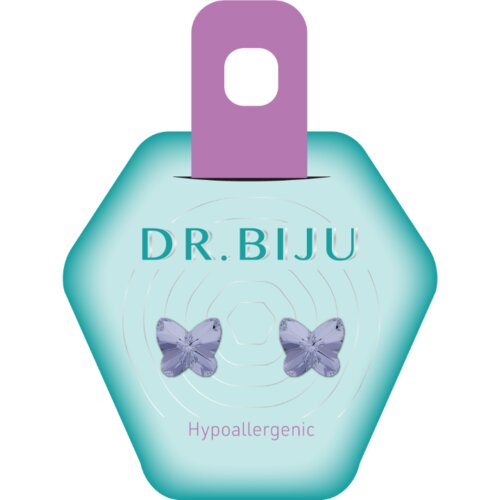 Olimp Sport DR.BIJU minđuše 5.0 mm ljubičasti leptir Cene