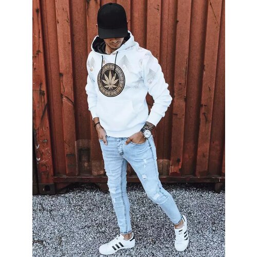 DStreet Bluza męska z nadrukiem biała Slike