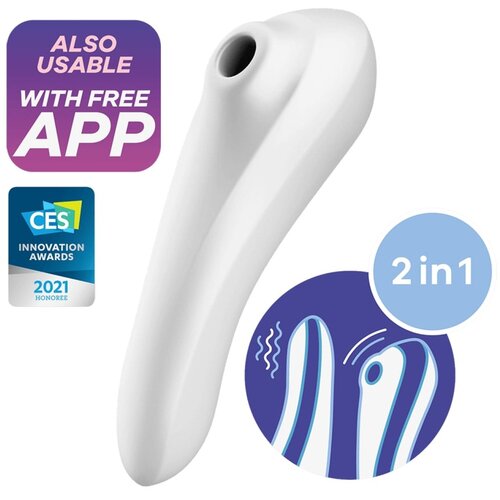 Satisfyer Dual Pleasure Sucking vibrator - White Cene