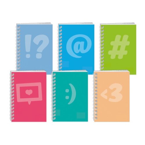 Sazio Basic spiral, sveska sa spiralom, A4, karo, 50 lista, Hashtag ( 106320 ) Slike