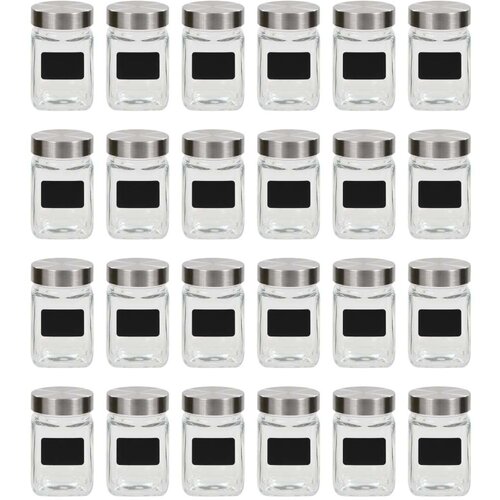 vidaXL Staklenke za pohranu s naljepnicom 24 kom 300 ml Cijene