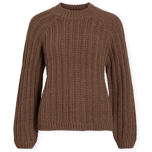 Vila Puloverji Kempke Knit - Pinecone Kostanjeva Slike