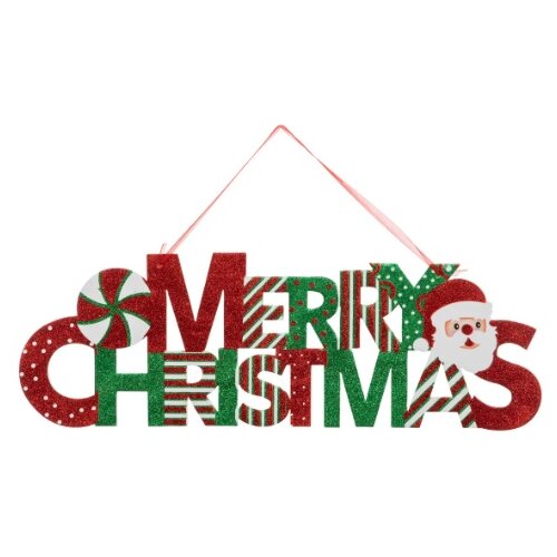 Atmosphera novogodišnja zidna dekoracija merry christmas 57cm irvas 30cm (191354) Slike