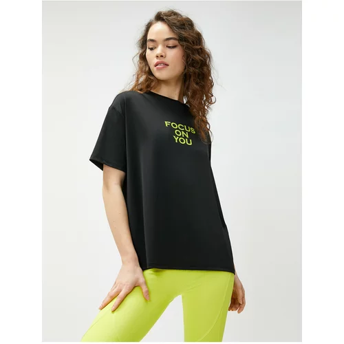 Koton T-Shirt - Black - Oversize