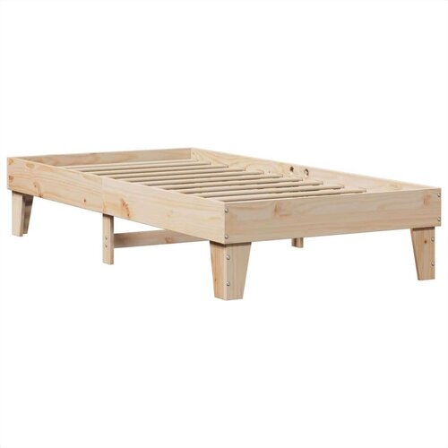 vidaXL Posteljni okvir brez vzmetnice 90x200 cm trdna borovina Cene