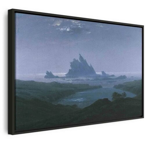  Slika - Caspar David Friedrich &ndash; Cliff reef on the beach 120x80 U crnom drvenom okviru Cijene