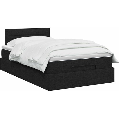  Podesivi krevet s madracem Crna 120 x 190 cm Tkanina Slike