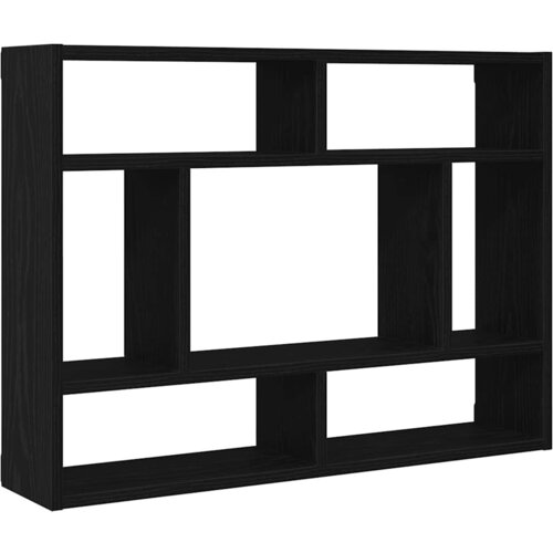  Zidna polica crni hrast 75x16x55 cm inženjerski drvo Slike