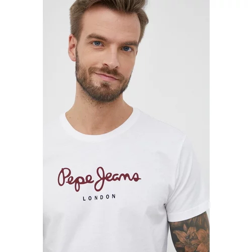 Pepe Jeans Pamučna majica Eggo N boja: bijela