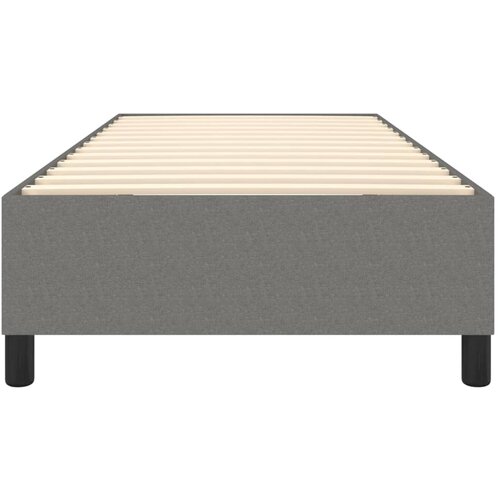  Okvir za krevet s oprugom tamnosivi 80x200 cm od tkanine Slike