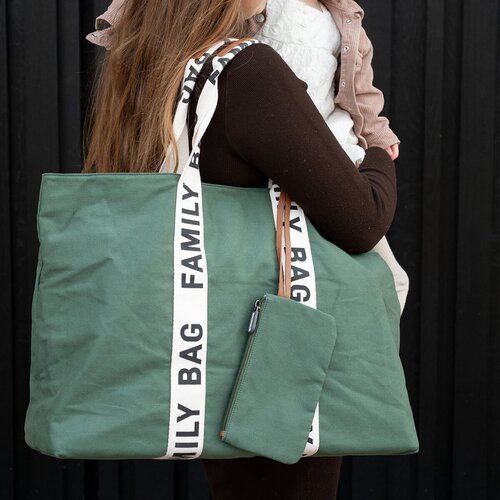 Childhome Family Bag Canvas Green potovalna torba 55 x 40 x 18 cm 1 kos Slike
