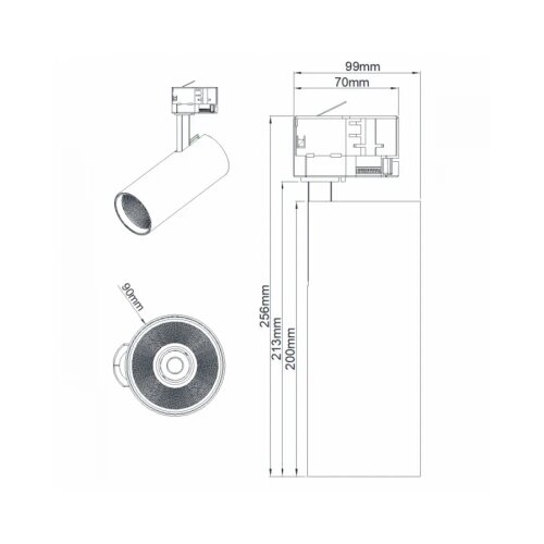  LED REF SINSKI JM-4070 30W 3000K 36&deg; CRNI TROFAZNI Cene