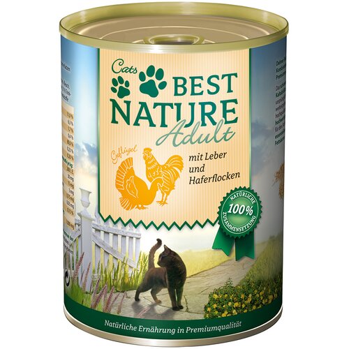  Varčno pakiranje Best Nature Cat Adult 12 x 400 g - perutnina in jetra Cijene
