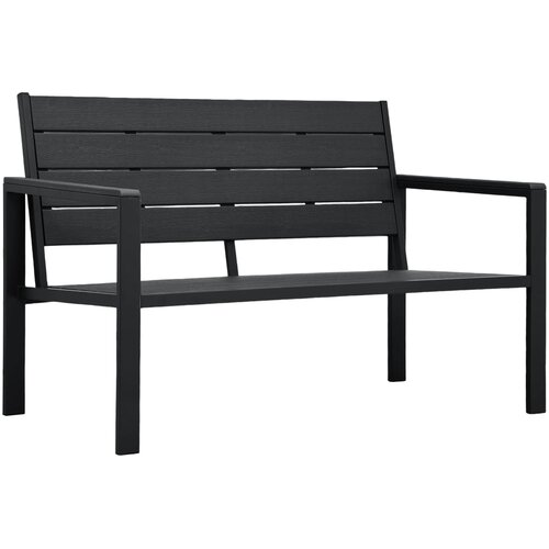  Vrtna klupa 120 cm HDPE crna s izgledom drva Cene