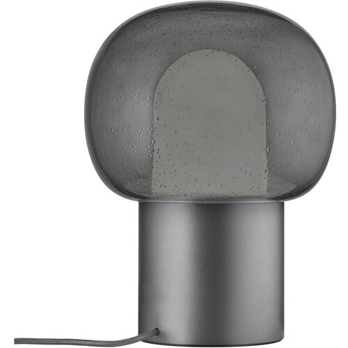 Blomus Antracitno siva aluminijasta LED namizna svetilka s steklenim senčilom (vi&amp;scaron;ina 32 cm) Iris &amp;ndash; Slike