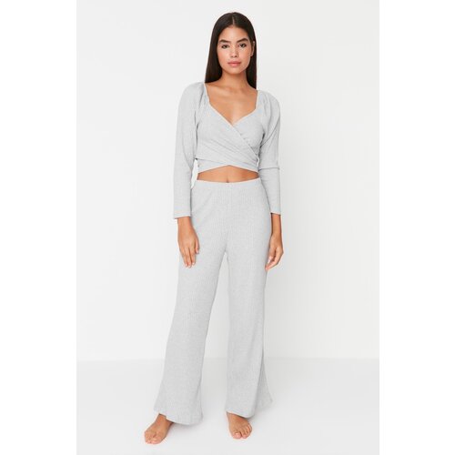 Women's 2-Piece Cotton Knit Pajama Set - Short Sleeve Button-Down Sleepwear & Lounge Set - View #5