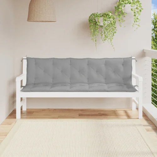 vidaXL Jastuci za vrtnu klupu 2 kom sivo 180x50x7cm tkanine Oxford