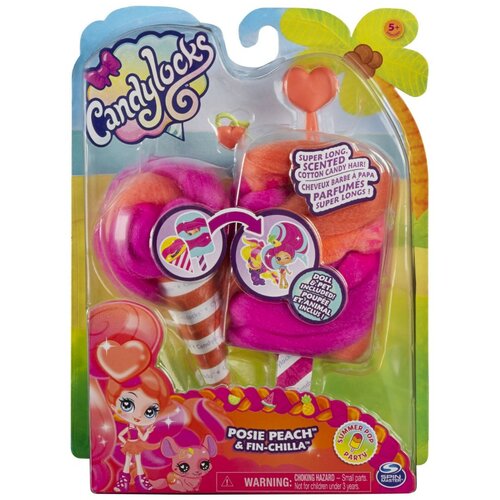 Spin Master Candylocks Lutkica sa ljubimcem Posie Peach & Fin-Chilla šarena Slike