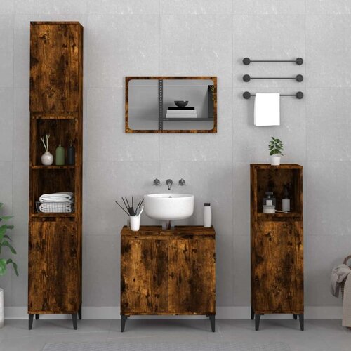 vidaXL 3-dijelni set kupaonskog namje&scaron;taja boja hrasta drveni Cijene