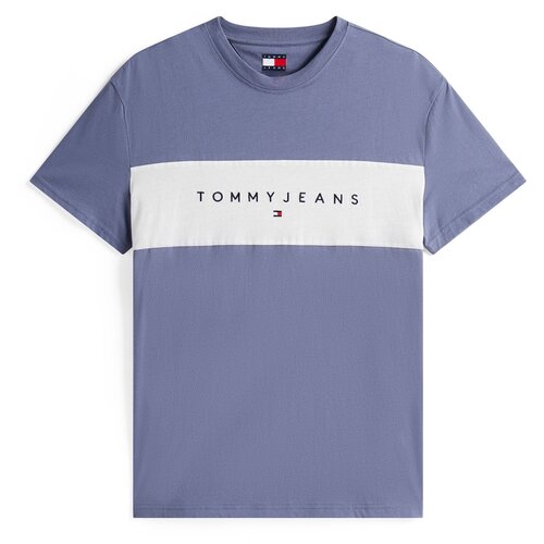 Tommy Jeans Majica mornarska / golobje modra / bela Cene
