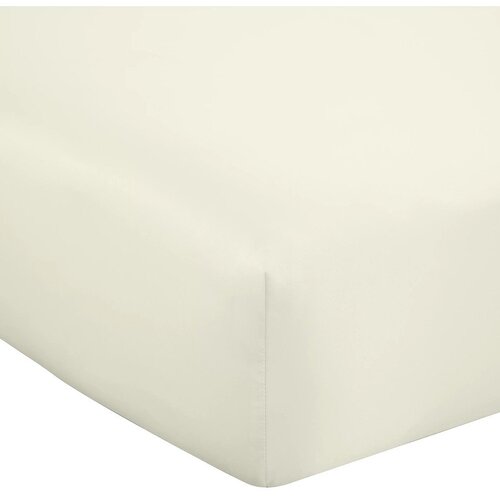 Catherine Lansfield Bež napenjalna satenasta rjuha 135x190 cm Silky Soft – Cene