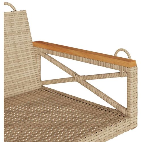  Klupa za ljuljanje bež 63x62x40 cm od poliratana Slike
