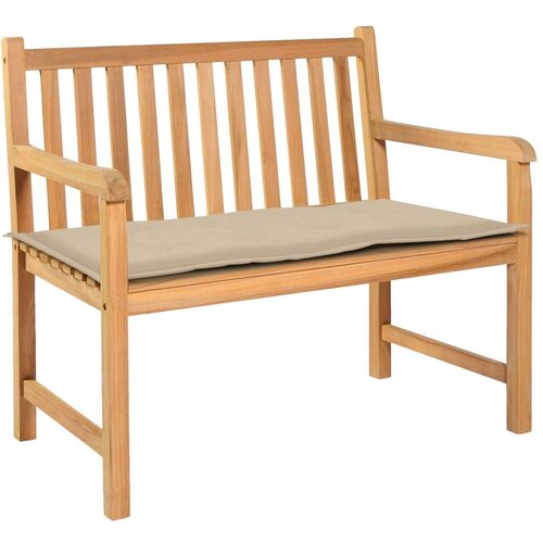 Jastuk za vrtnu klupu bež 120 x 50 x 3 cm od tkanine Oxford Slike