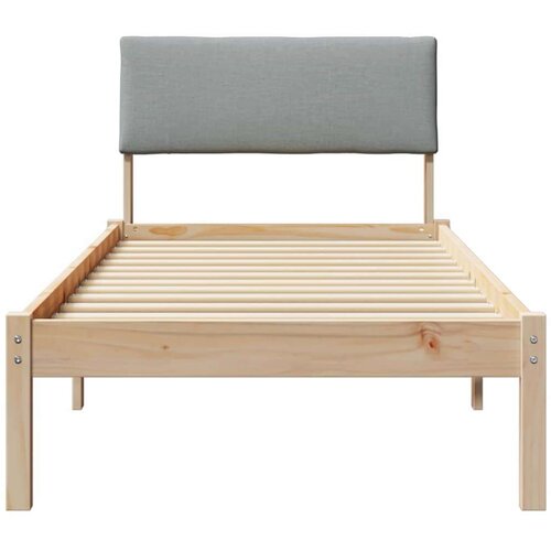  Okvir kreveta s uzglavljem Smeđa i svijetlo siva 75 x 190 cm Slike