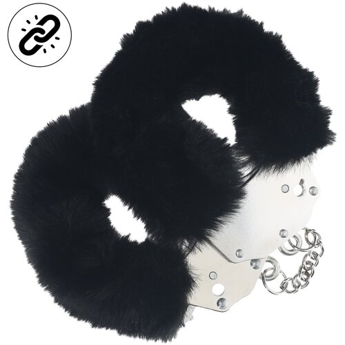 Ouch Heavy-Duty Fluffy Handcuffs Black Slike
