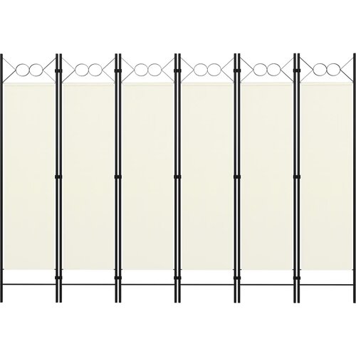 vidaXL Paravan 6-delni kremno bel 240x180 cm Cene