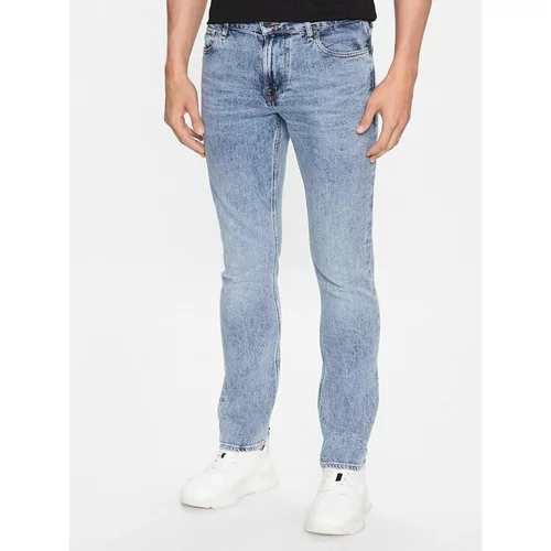 Guess Jeans hlače M3YAS2 D4WBC Modra Slim Tapered Fit