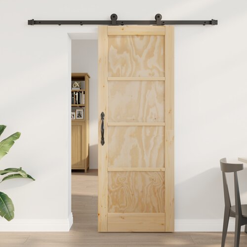 vidaXL drsna vrata s kompletom opreme 73.5x198.5 cm iz trdnega borovega lesa, notranja vrata 'ORKDAL'73.5x198.5x4 cm iz trdnega borovega lesa Cene