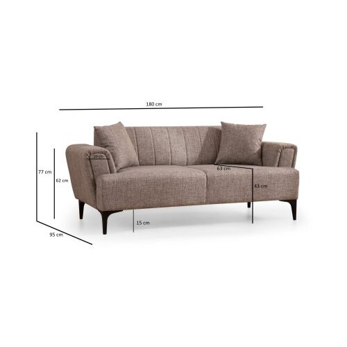 Atelier Del Sofa sofa dvosed hamlet light brown Slike