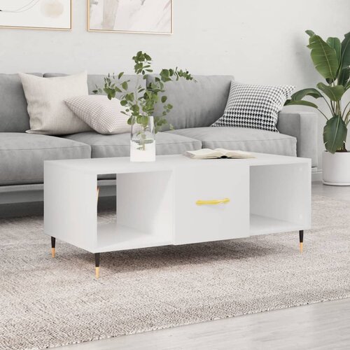 vidaXL Klubska mizica bela 102x50x40 cm inženirski les Cene
