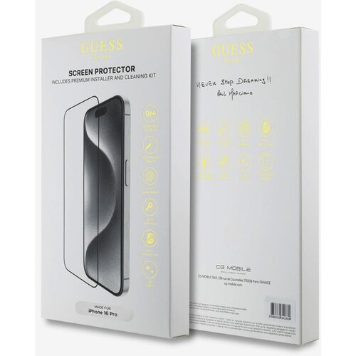 Guess tvrzen&amp;eacute; sklo 2.5D pro iphone 16 pro black ovitek za telefon vijolična Slike