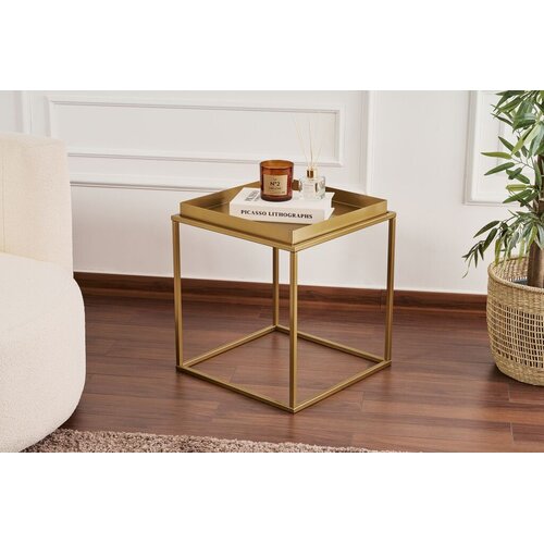 Hanah home Club sto Shb-18-A, 45x45x52 cm, zlatna boja Cijene