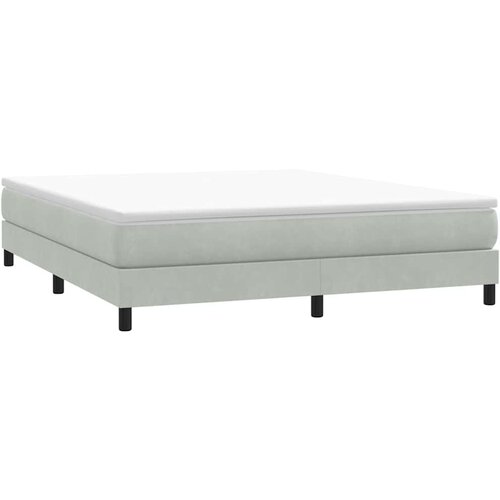 vidaXL Box spring postelja brez vzmetnico svetlo siva 180x210 cm žamet Cene